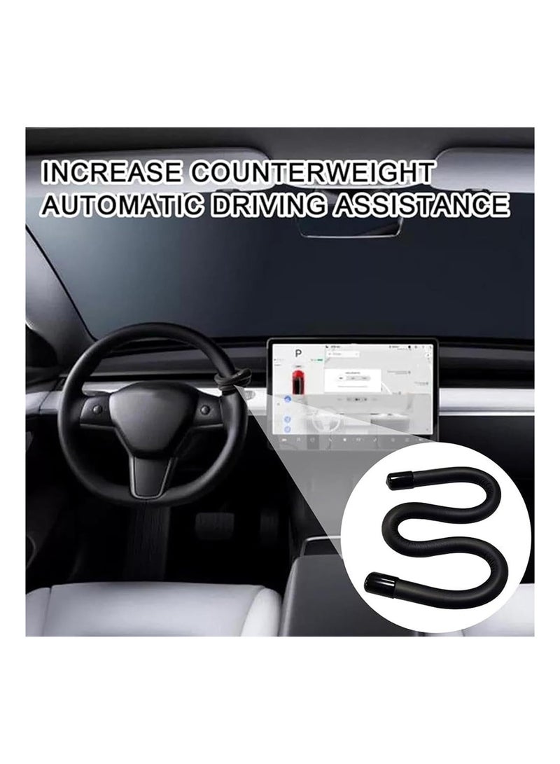 MVAQKLM  Adjustable Steering Wheel Booster, 360 Degrees Counter Weight Ring, Ergonomic Design, Flexible Shape Car Interior Accessory For Cars, Trucks, Tractors, And Heavy Vehicles - Image 3